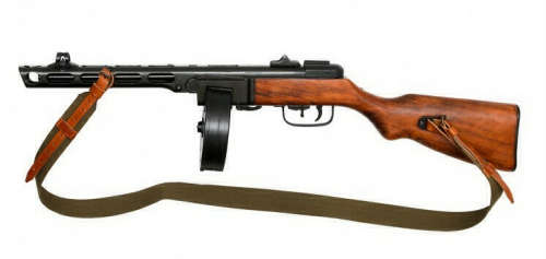PPSh-41 sub-machine gun with belt, Soviet Union 1941 Non functional replica