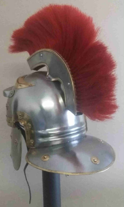 Roman armor helmet. Metal. full size