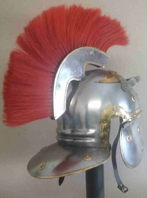 Roman armor helmet. Metal. full size