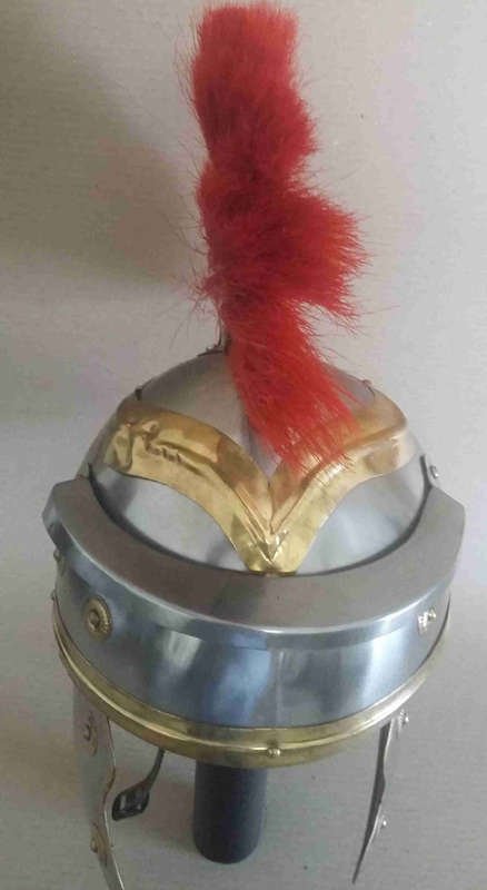Roman armor helmet. Metal. full size