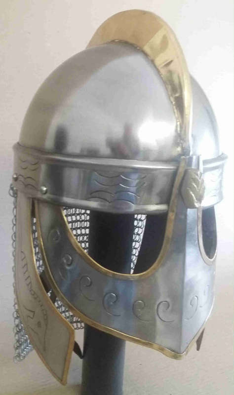 Viking chain mail helmet