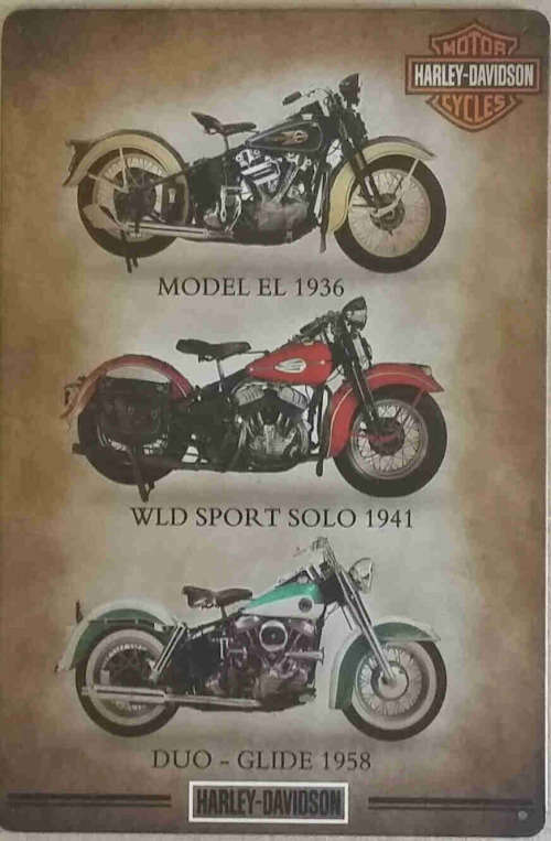 Harley-Davidson motor cycles. Metal sign                      mt25