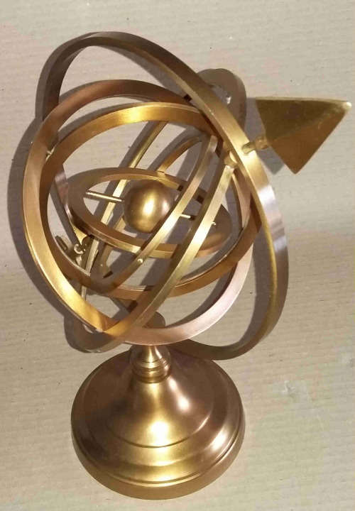 Armillary globe on base. Beautiful item to complement your home
