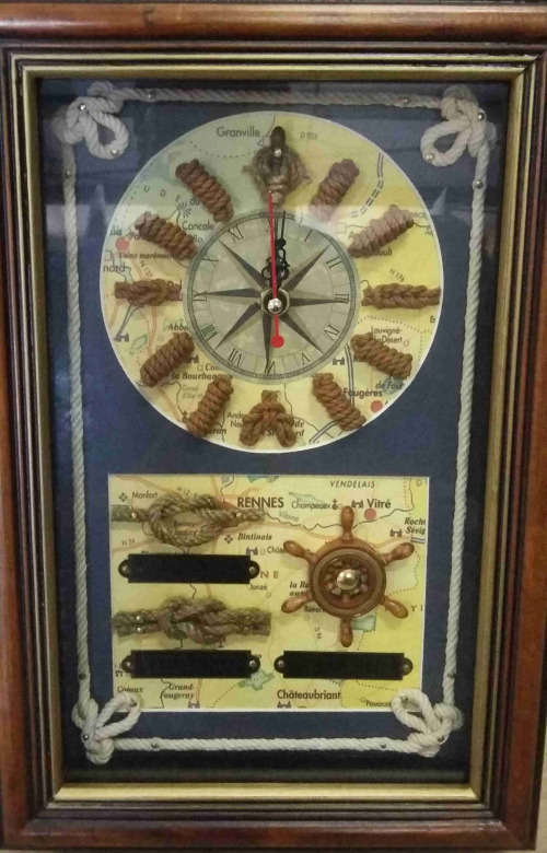 Key rack & clock. Nautical theme.