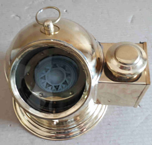 Brass ships binnacle compass