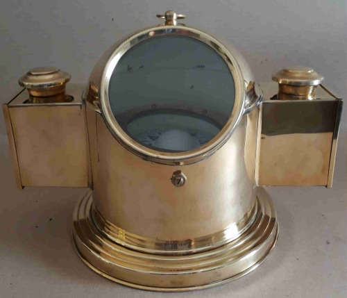 Brass ships twin binnacle compass