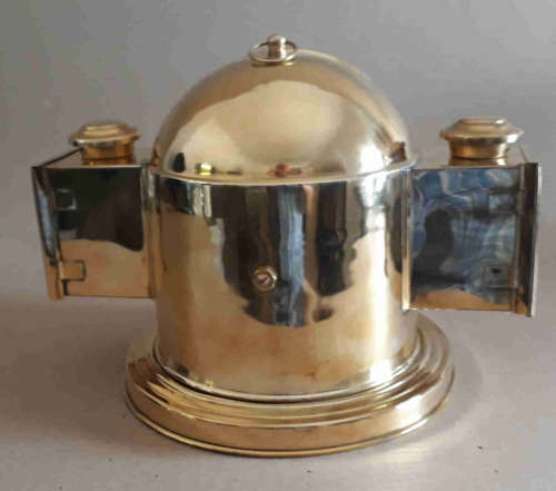 Brass ships twin binnacle compass