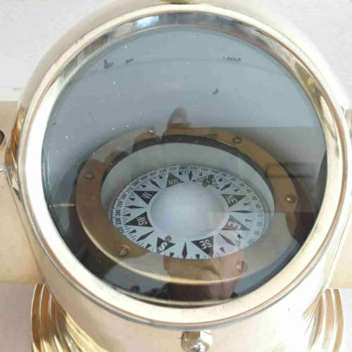 Brass ships twin binnacle compass