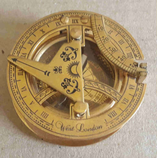 Brass Sundial Compass 7cm