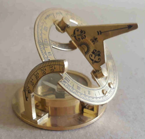Brass Sundial Compass 7cm