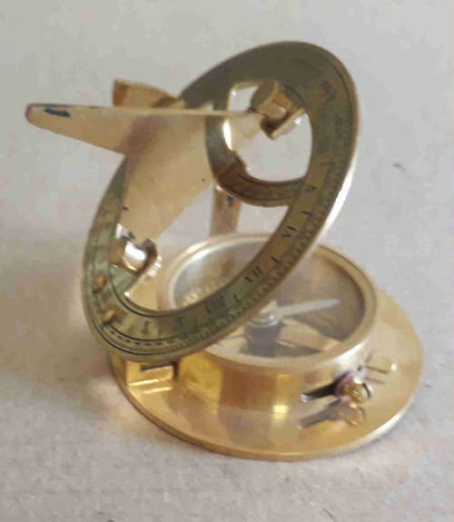Brass Sundial Compass 7cm