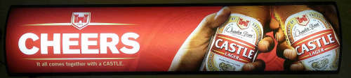 Castle Larger Cheers pub,bar, man cave,  advert light box . LED.                 bd2