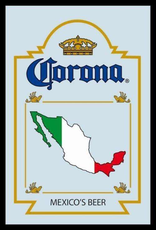Corona Mexico`s Beer bar mirror.
