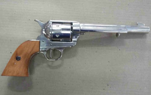 .45 Caliber Cavalry Revolver + Leather Holster + Catridge Belt. Replica pistol.