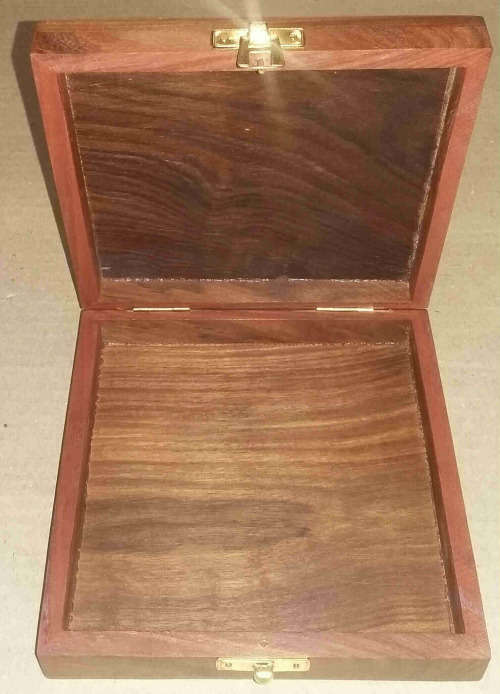Solo Game, Rosewood and Brass Box with Glass Marbles.