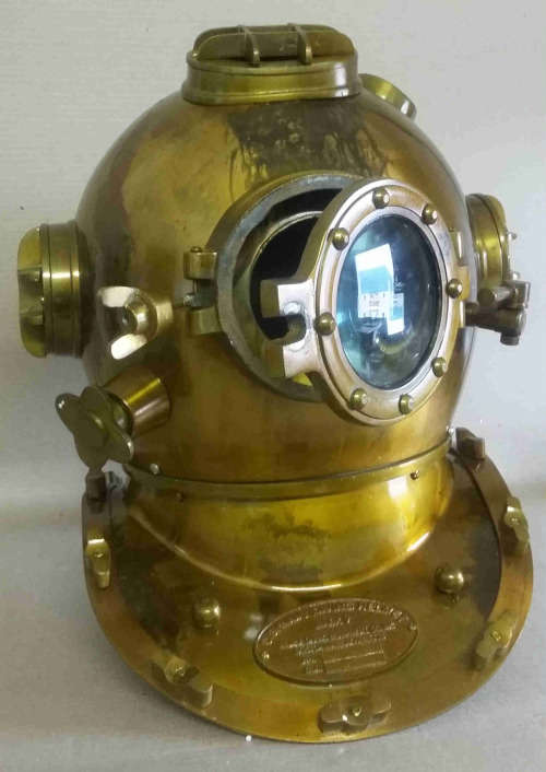 Nautical divers helmet.