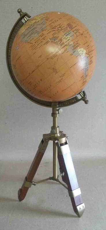 World globe. On telescopic tripod stand. Beautiful item to complement your home