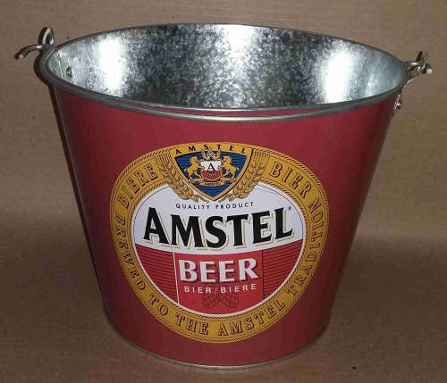 Amstel metal ice bucket.