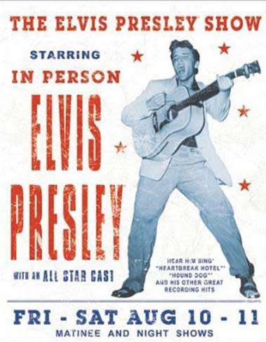 Elvis Presley Show concert metal sign.