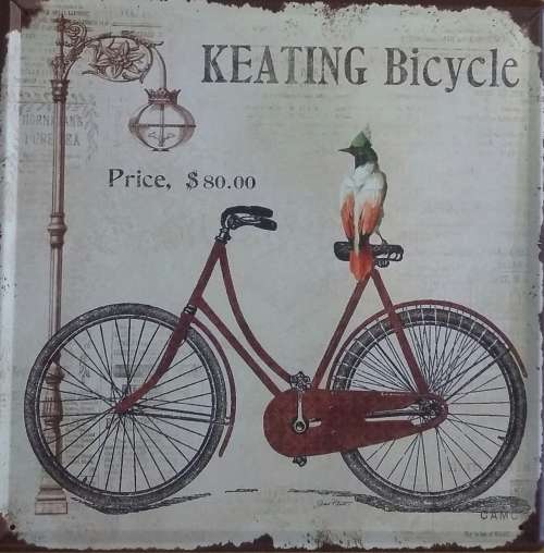 Keating  Bicycle metal Sign