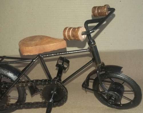 Iron bicycle.