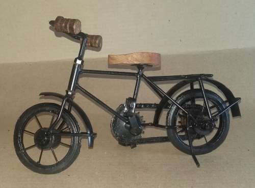 Iron bicycle.