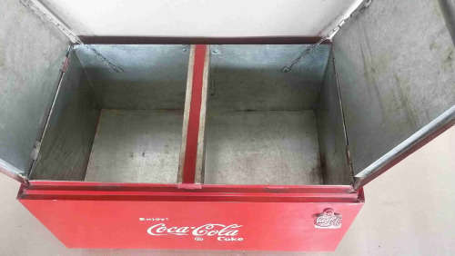 Vintage Double Coca-Cola metal cooler box