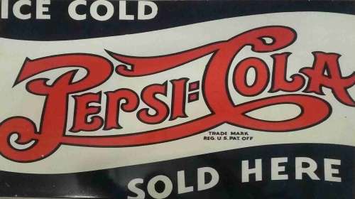 Ice Cold Pepsi Cola Sold Here, Big metal sign. 68 x 43cm