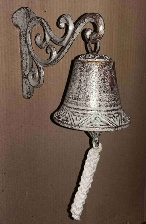 Garden cast-iron gate bell