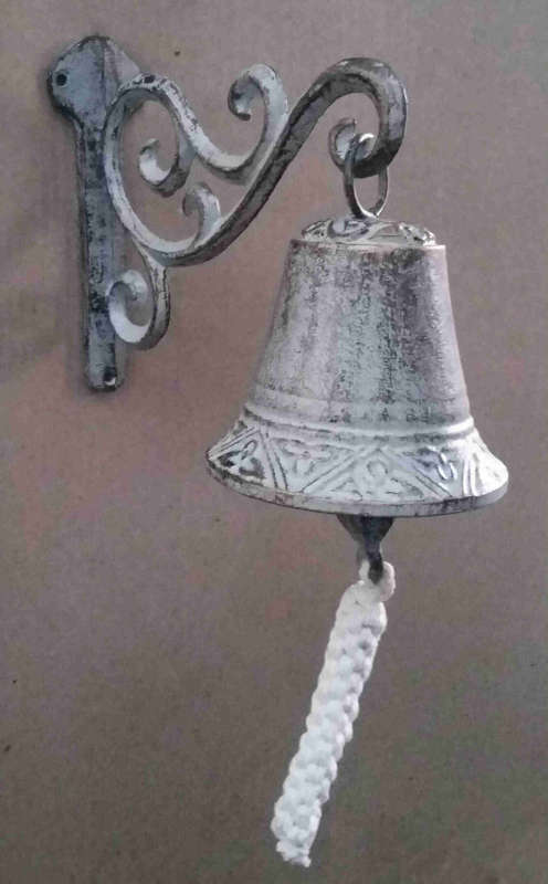 Garden cast-iron gate bell
