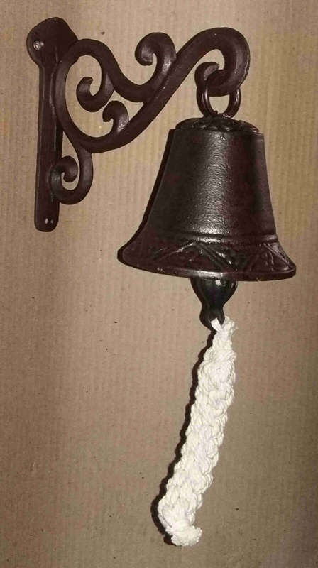 Garden cast-iron gate bell