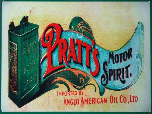 Pratt's Motor spirit Aluminium sign From UK.
