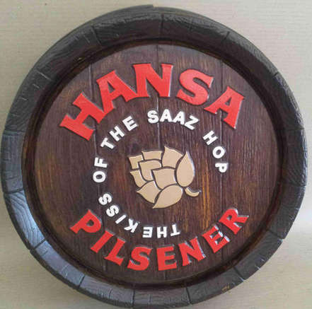 Hansa Pilsener Large barrel end 46cm Diameter.