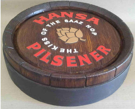 Hansa Pilsener Large barrel end 46cm Diameter.