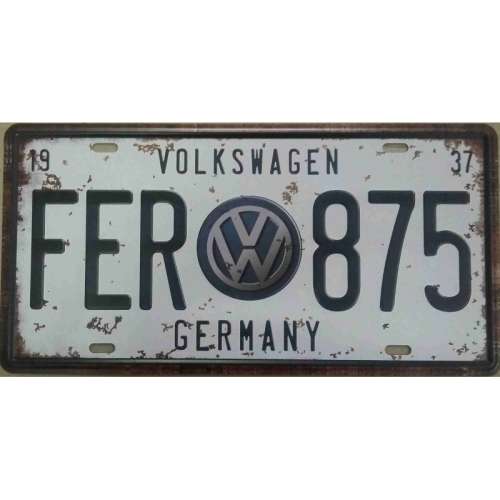 Volkswagen Germany metal license plate