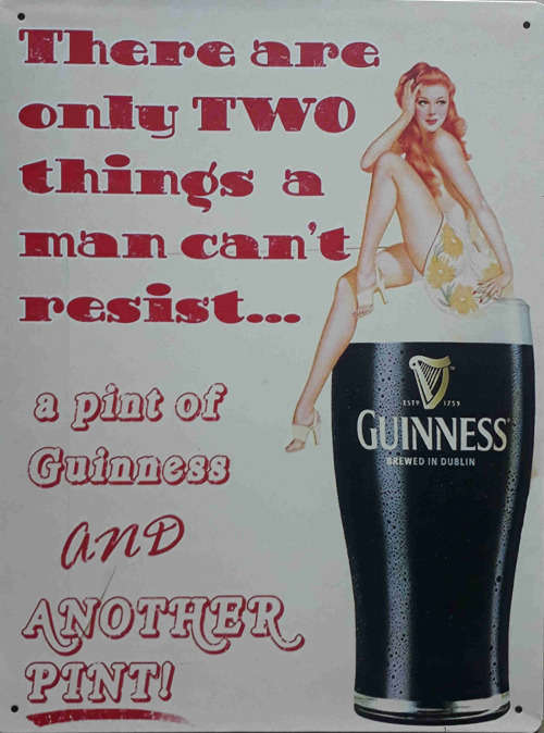Guinness Pint of.... metal sign.