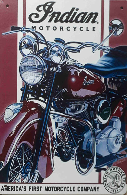 Indian motorcycles, metal sign