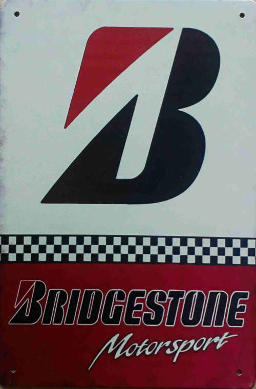 Bridgestone motor sport metal sign
