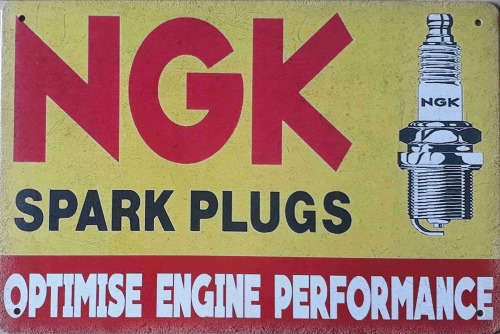 NGK  Spark plugs metal Sign