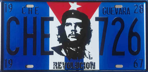 Che Guevara metal license plate
