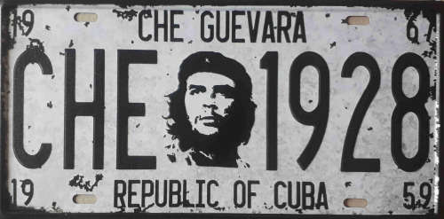 Che Guevara Republic of Cuba metal license plate