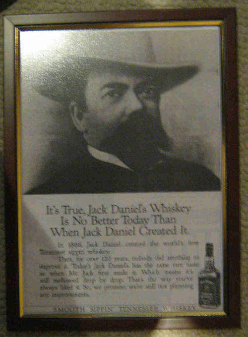 Jack Daniels vintage advertisment framed