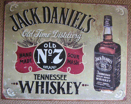 Jack Daniels- Hand Made vintage style metal sign