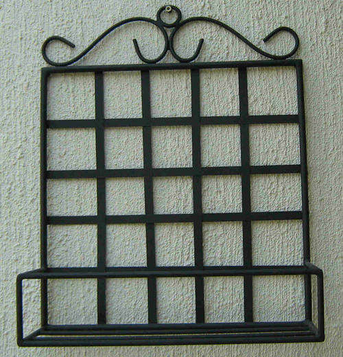 Garden Wrought Iron herb wall shelf                                                     gd1