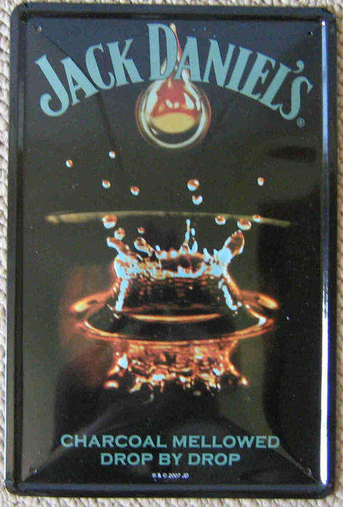 Jack Daniels drop by drop metal sign