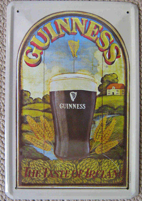 Guiness. The taste of Ireland metal sign