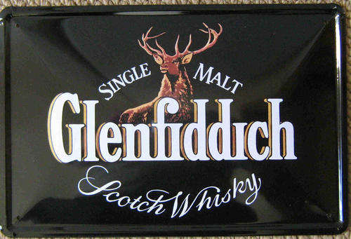 Glenfeddich vintage  style metal sign