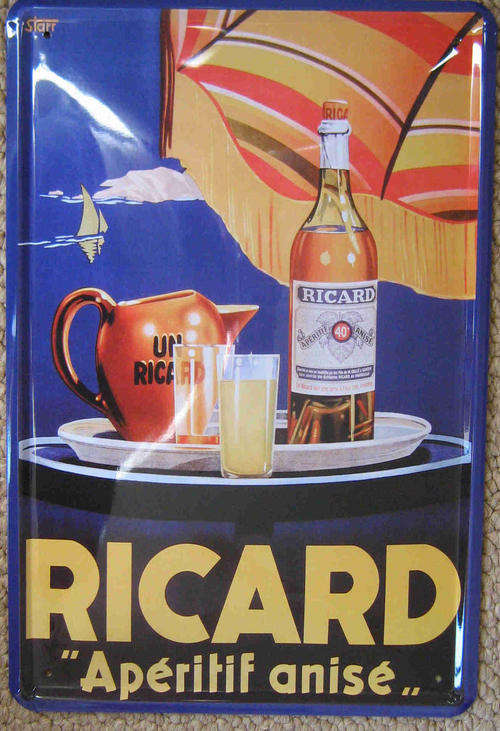 Ricard anise aperitif vintage style metal style                                     mt4