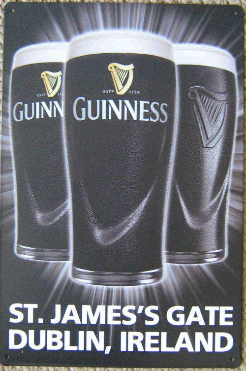 Guinness St James gate metal sign