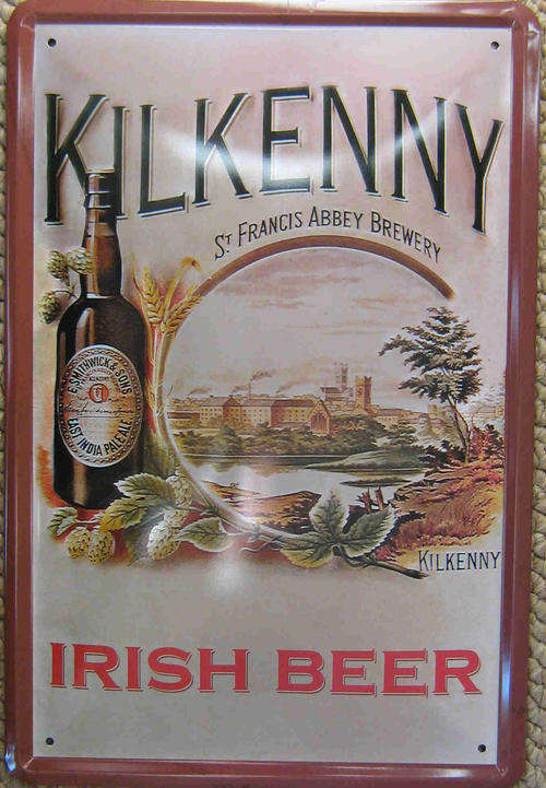 Kilkenny Irish beer metal sign